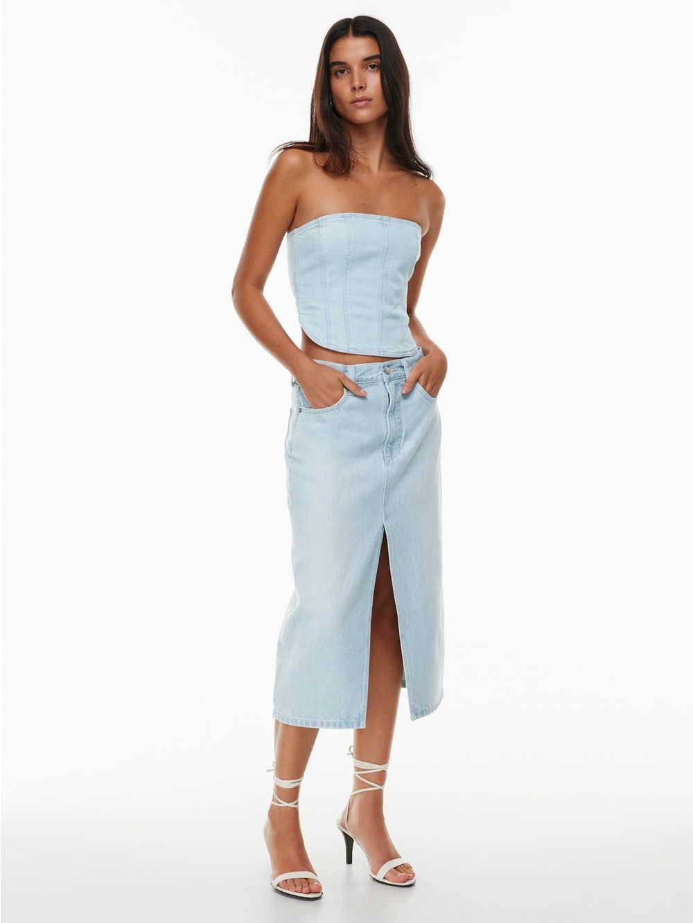 Aritzia Denim Forum The '90s Halle Denim Skirt